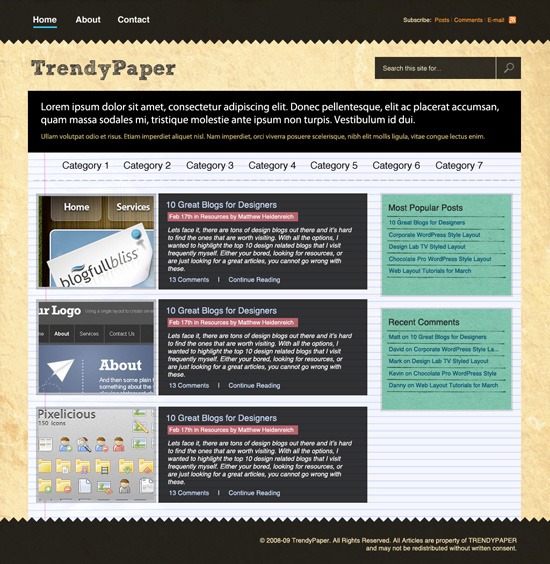 طراحی وبسایت به سبک کاغذ کهنه در فتوشاپ